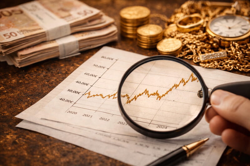 Andamento del prezzo dell’oro con grafico: la quotazione può cambiare durante la giornata