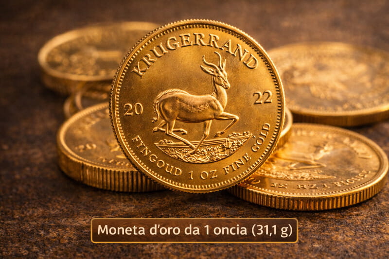 Moneta d’oro Krugerrand da 1 oncia: riferimento per oro da investimento