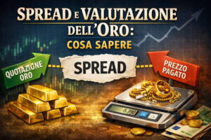 Differenza tra quotazione dell’oro e prezzo pagato nella valutazione dell’oro usato